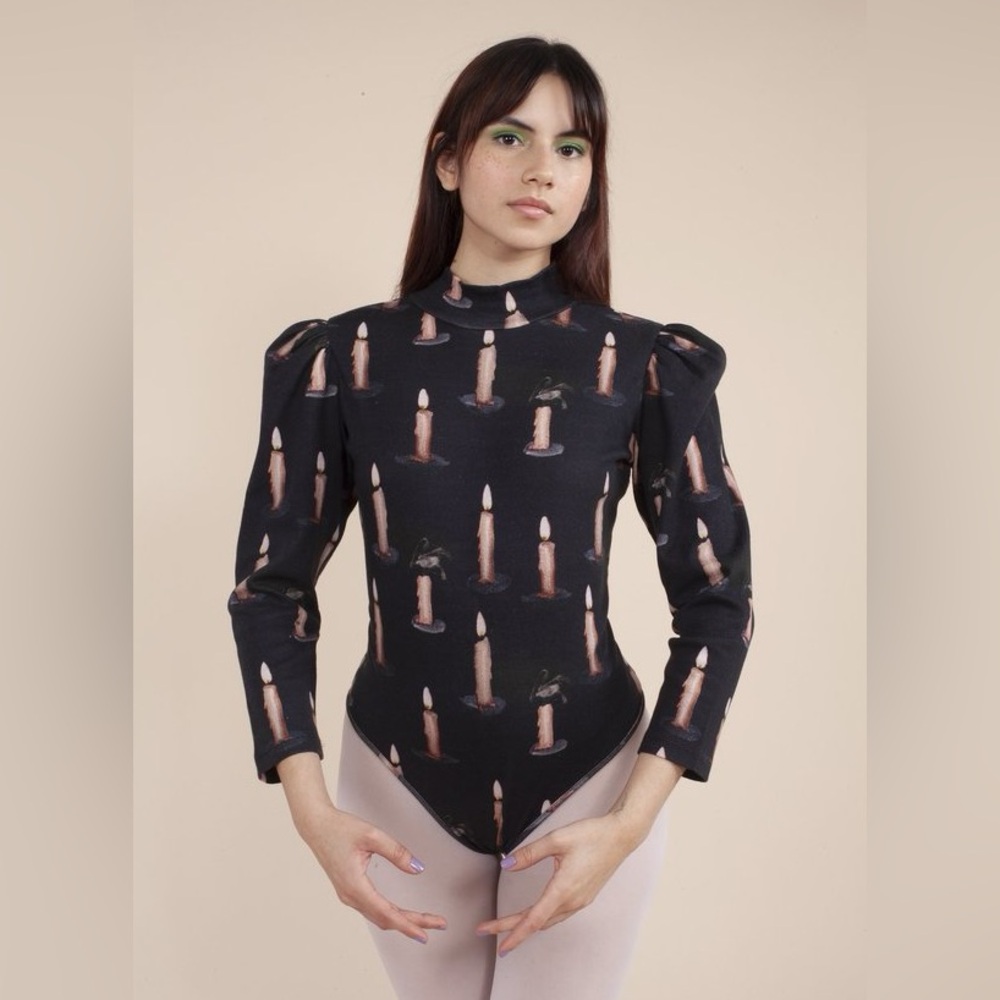 Samantha Pleet Turtle Bodysuit in Floating Candle